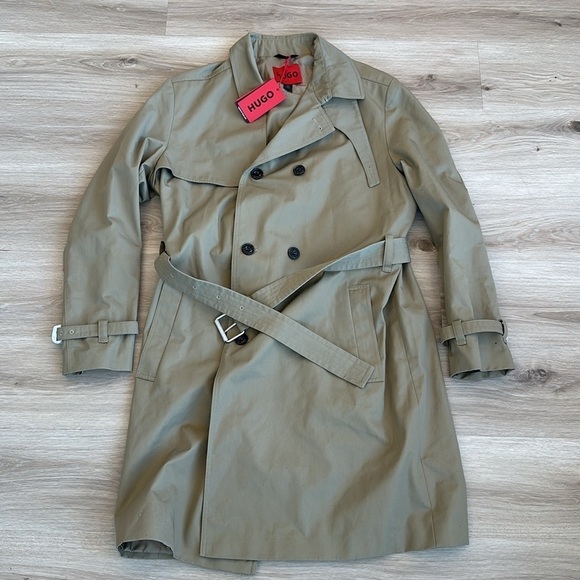 Hugo WATER-REPELLENT TRENCH COAT WITH BELTED CLOSURE - Picture 4 of 9